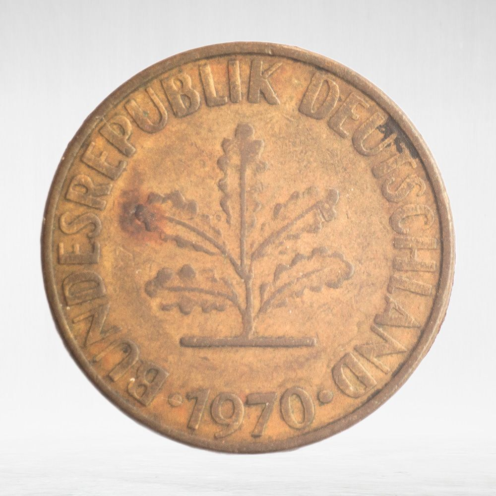 Germany, 10 Pfennigs, 1970, (Stuttgart Mint - "F"), VF