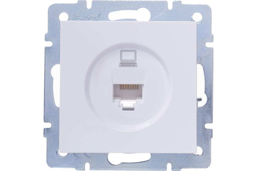 VESNA 742 0288 139 Розетка компьютерная белая (механизм)