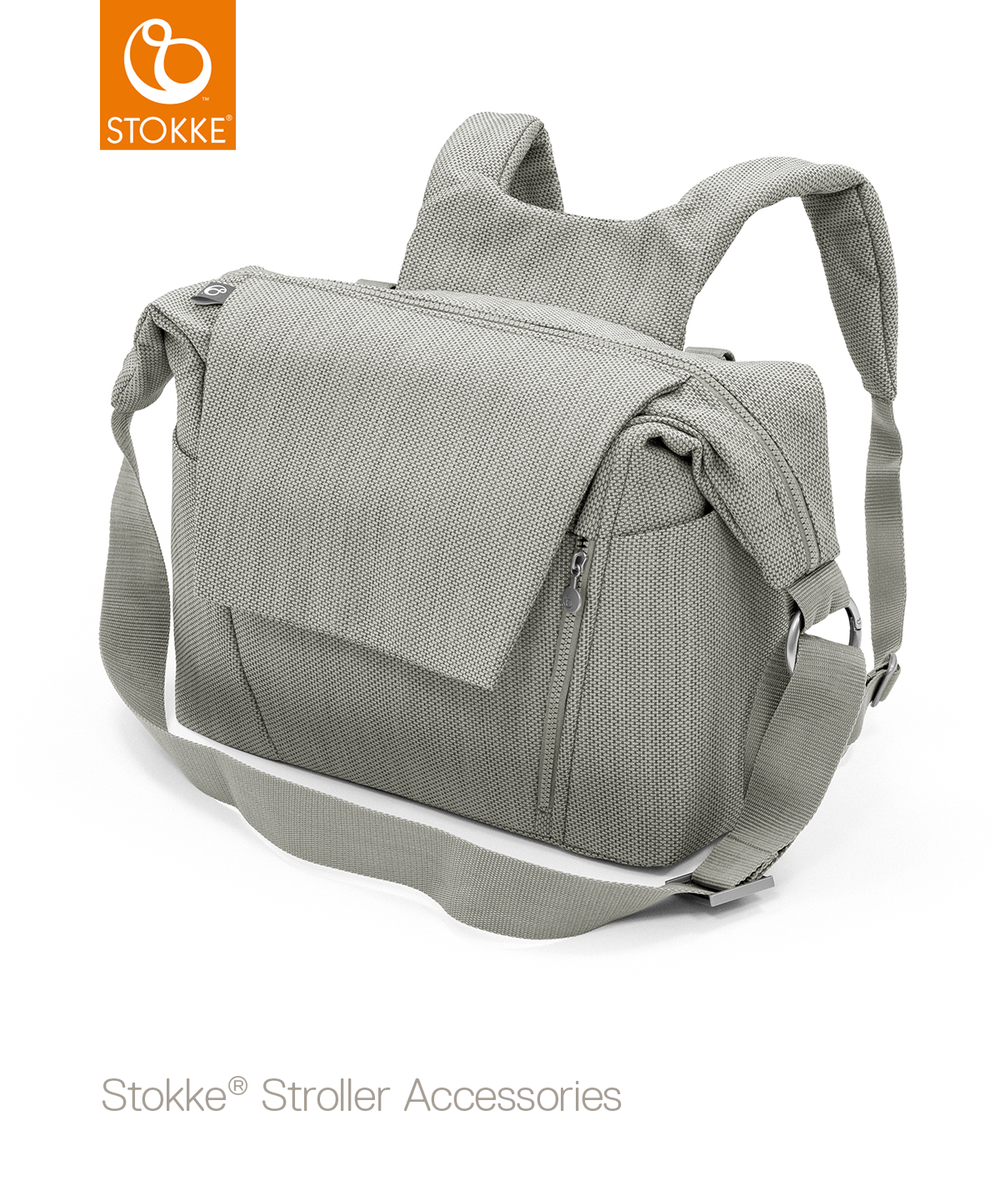 Сумка для коляски Stokke Changing Bag, Brushed Grey, серый твид