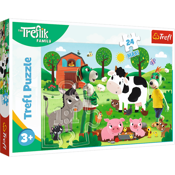 Puzzles - &quot;24 Maxi&quot; - Trefliks on the farm / Kazstudio Sa The Treflik Family