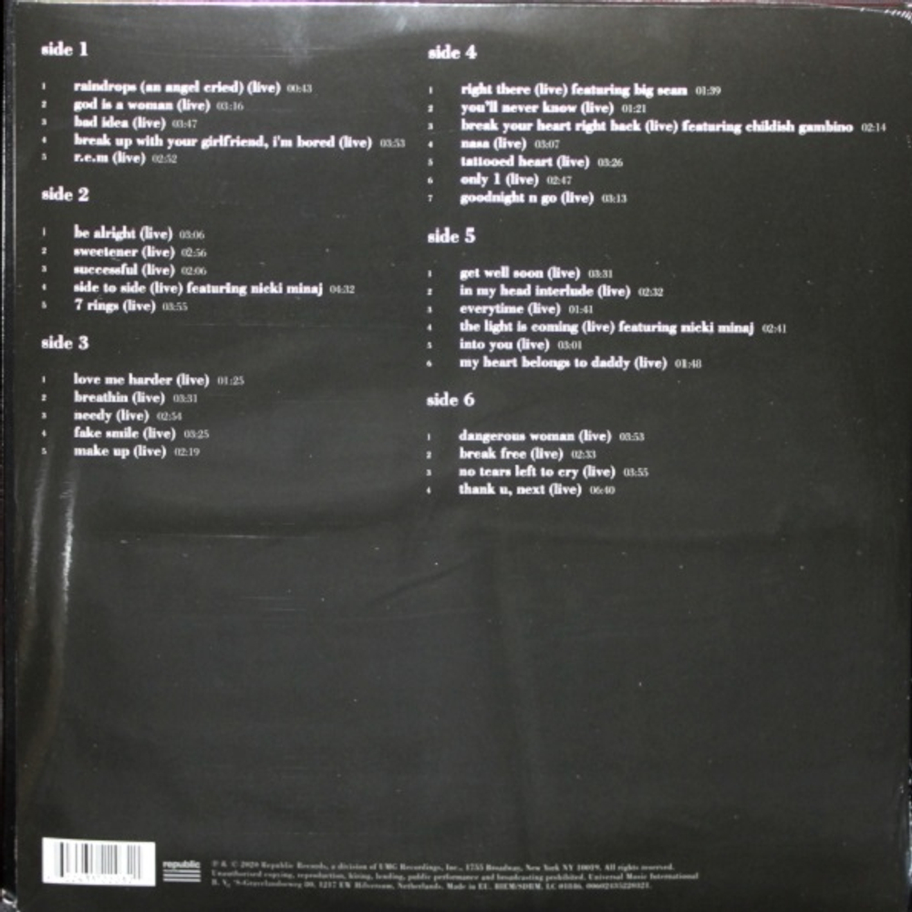 Ariana Grande / K Bye For Now (Swt Live)(3LP)