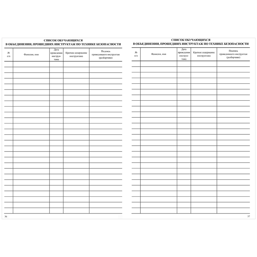 Журнал учета работы педагога дополнительного образования А4, 20л., на скрепке, блок газетный
