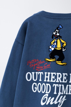 ZARA ФУТБОЛКА СРЕДНЕЙ ПЛОТНОСТИ MICKEY MOUSE AND FRIENDS © DISNEY, СИНИЙ