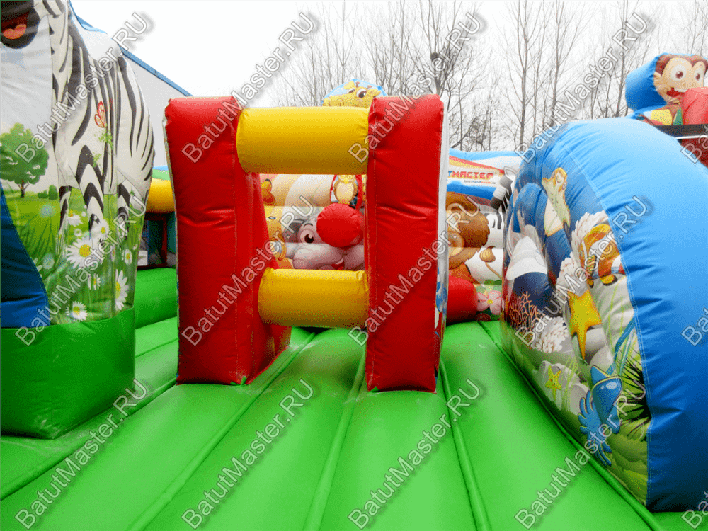 Коммерческий надувной батут "Царство зверей 2" 5*5*3,5 м