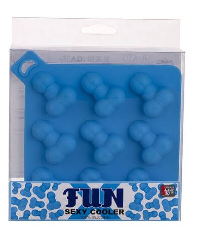 Формочка для льда в форме пениса FUNX SEXY COOLER PENIS (Цвет: голубой)