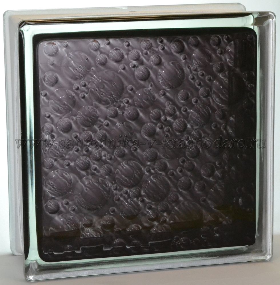 Стеклоблок савона черный окрашенный изнутри Vitrablok 19x19x8