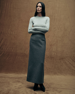 Юбка из драпа серая