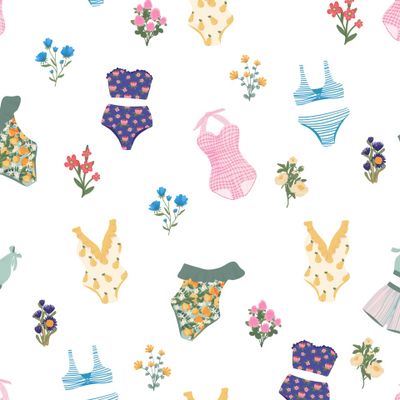 Купальники и цветы