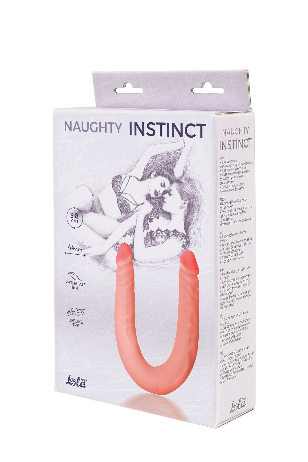 Двусторонний фаллоимитатор Naughty Instinct