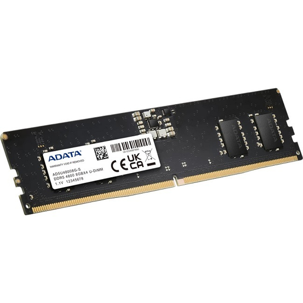 Модуль памяти DIMM DDR5 8Gb, 4800Mhz, ADATA (AD5U48008G-S)