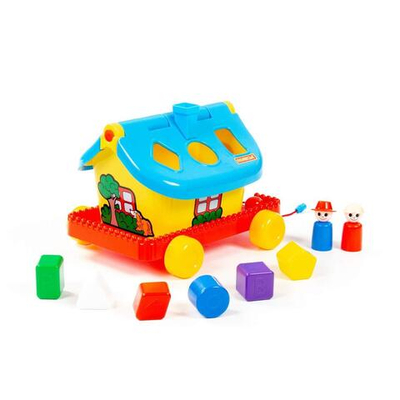 Сортер Садовый домик на колёсиках, сетка (Полесье)