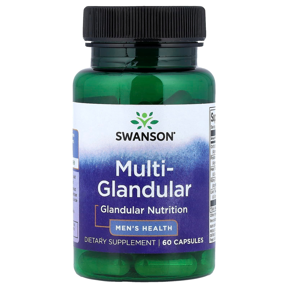 Swanson, Multi-Glandular, средство для мужского здоровья, 60 капсул