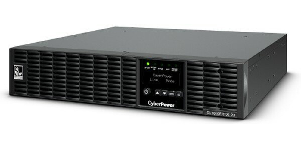 Источники бесперебойного питания (UPS, ИБП) CyberPower Источник бесперебойного питания CyberPower OL1000ERTXL2U Online 1000VA/900W USB/RS-232/Dry/EPO/ SNMPslot/RJ11/45/ВБМ (8 IEC С13)