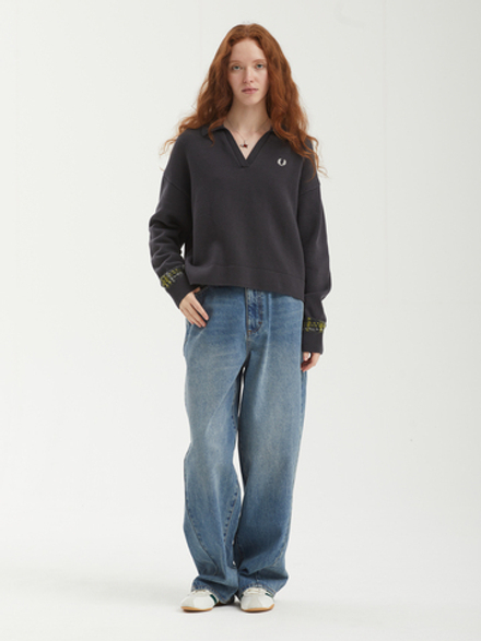 Женский Свитер-поло Tartan Panel