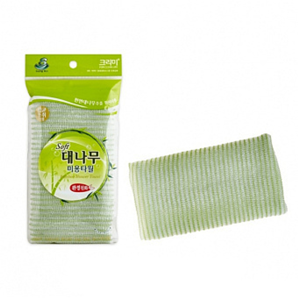 CLEAN&BEAUTY Мочалка для душа (28х95) ROLL WAVE SHOWER TOWEL 1шт
