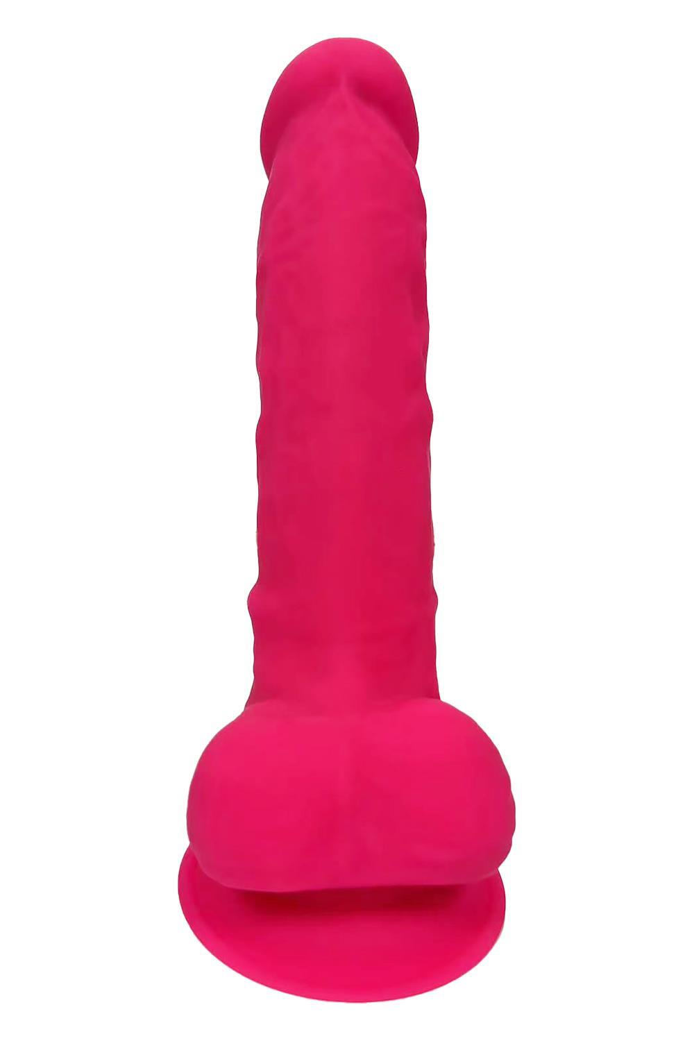 Розовый фаллоимитатор Dildo With Balls 7Inch - 17,7 см. (Цвет: розовый)