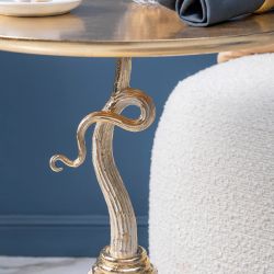 Столик декоративный Жемчужный гранат Айвори Мраморное золото