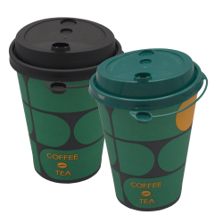 Стаканы бумажные однослойные 300/350 мл "Кофе-чай" SP12 (50/1000 шт)