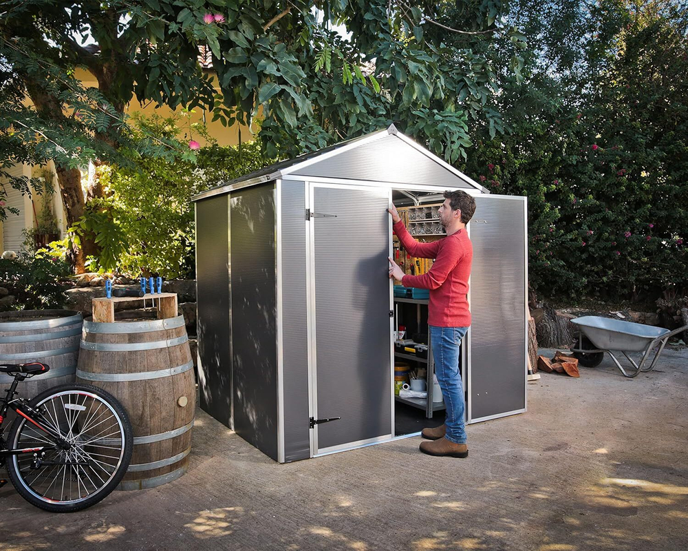 Сарай из поликарбоната Palram Rubicon 6x5 grey