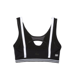 Теннисный бюстгальтер Lacoste Contrast Accents And Cut-Outs Sports Bra - Black
