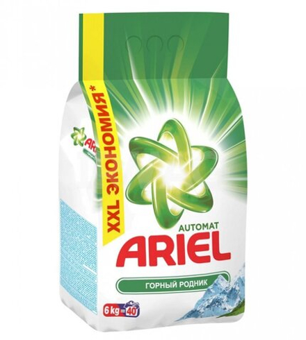 Ariel Стиральный порошок автомат Горный родник, 6 кг.