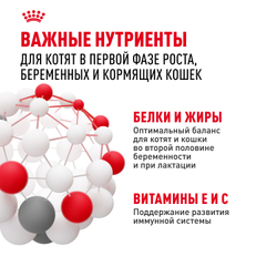 Royal Canin Mother&Babycat Корм сухой для котят в период первой фазы роста и отъема, беременных и кормящих кошек - 4 кг