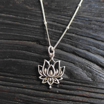 Подвеска ЛОТОС с цепочкой, серебро