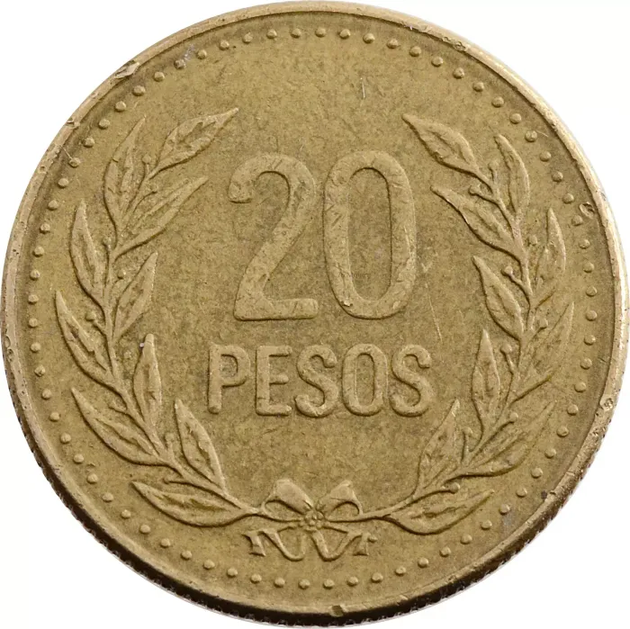 20 песо 1989-1994 Колумбия