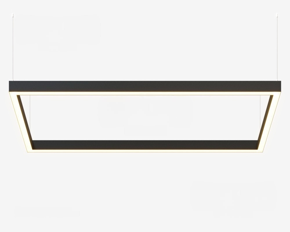 Подвесной LED светильник прямоугольный LP85-FRAME-1800 145Вт 3000К 13340Лм черный 1808х928х80мм DIOLUM