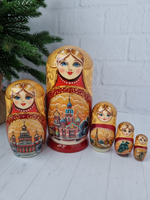 Матрешка Виды города 15см 5мест