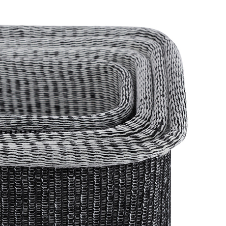 Набор из 4 корзин для хранения Sustainable collection, черный