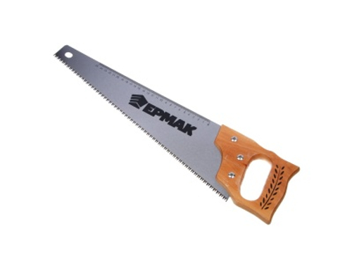 Ножовка по дереву 450мм ЕРМАК каленый зуб 7-8мм TPI