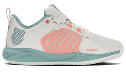 Женские Кроссовки теннисные K-Swiss Ultrashot Team - blanc de blanc/nile blue/desert flower
