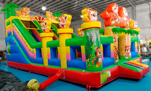 Коммерческий надувной батут «Тигриная страна 2», 9*5*5 м.