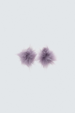 ZARA HARRY LAMBERT X DISNEY СЕРЬГИ С ПОМПОНАМИ, СИРЕНЕВЫЙ