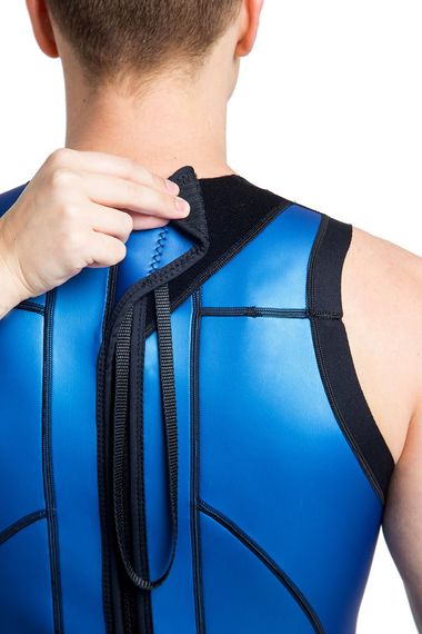 Гидрокостюм Aquateam Фридайвер Тренировочный 1,5 мм голый/лайкра синий