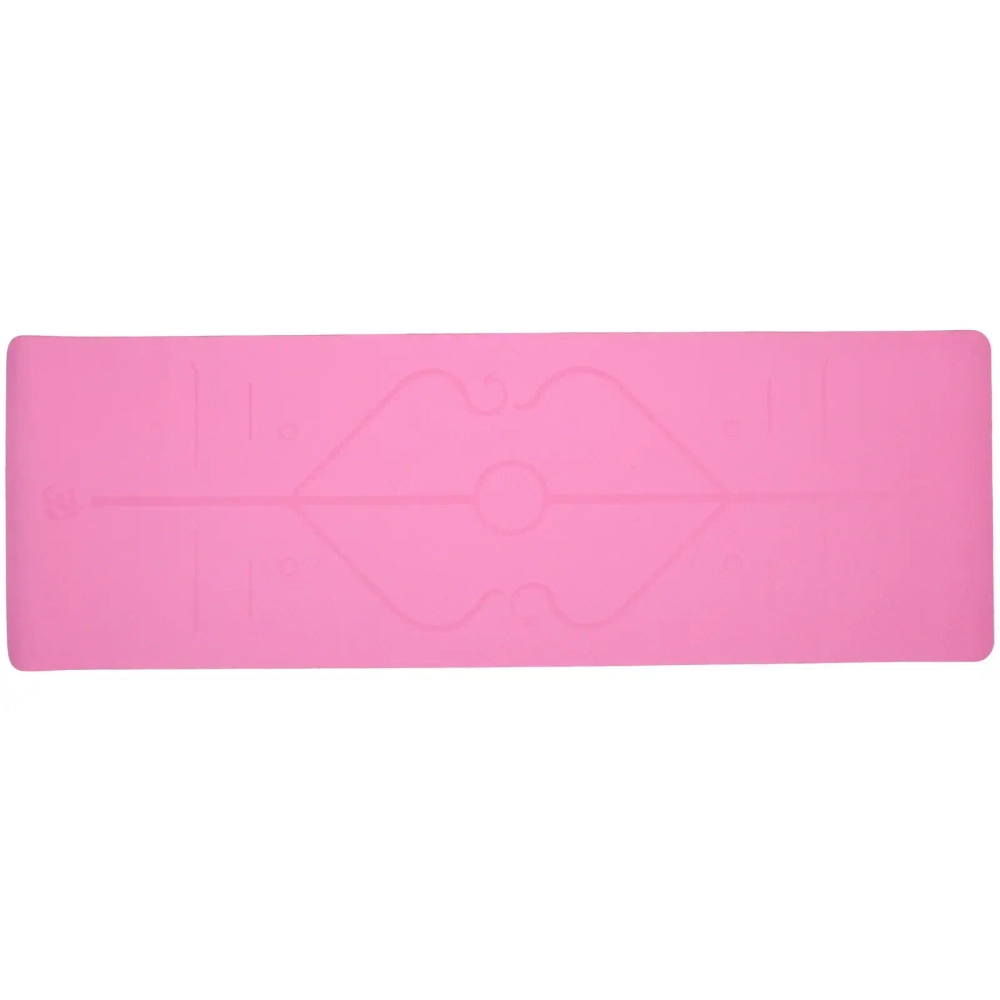 Коврик для йоги 6 мм 183*61 см «Шамбола» с лазерной гравировкой (ТРЕ), розовый