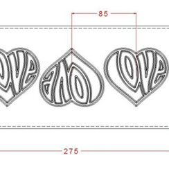 798-у | Форма для шоколадных плиток "Сердце" (275*135 мм)