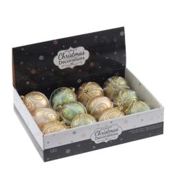 GAEM Набор из 12шт Украшение новогоднее "Шар", D 8 см, L35 W28 H9 см