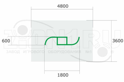 Шведская стенка Завиток СЭ155 для спортивной площадки