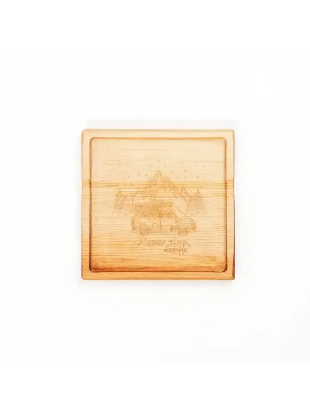 Менажница с гравировкой из кедра