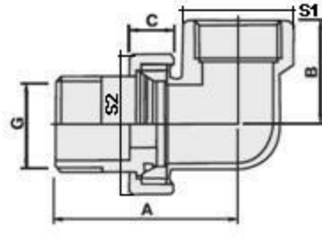 Сгон разъемный (американка) Valtec 1" ВР/НР угловой латунь никел. VTr.098.N.0006