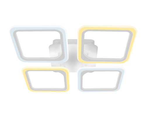 Потолочный светодиодный светильник с пультом FA4375/4 WH белый 4200K/3000K+6400K/6400K+3000K 73W 530*530*75 (ПДУ ИК)