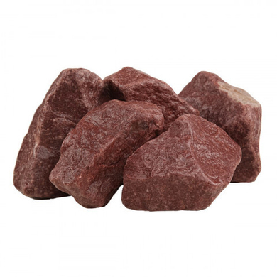 Камень в каменку Кварцит малиновый, колотый (20 кг) Тюмень