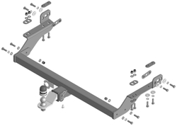 Фаркоп Motodor для Jac T9 2024- (оцинк. Шар) арт.98303-E