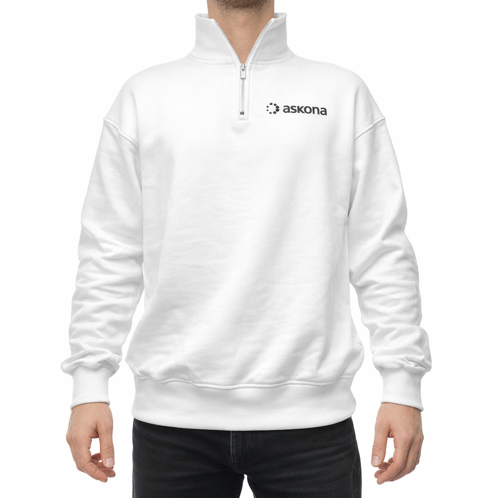 Толстовка на молнии Аскона. Цвет: белый