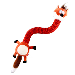 Игрушка "Лиса" (с пищалкой и хрустящей шеей) 40 см (текстиль, резина, пластик) - для собак (GiGwi Crunchy neck 75414)