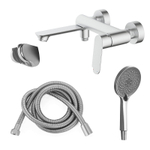 Cмеситель для ванны Azario Alanti с ручным душем, керамический картридж, шланг 150 см, сатин (AZ-K3032BN)