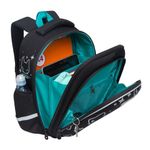 Ранец GRIZZLY анатомическая спинка, c брелоком, для девочек, "STAR CAT", 36х28х20 см, RAz-286-12/1