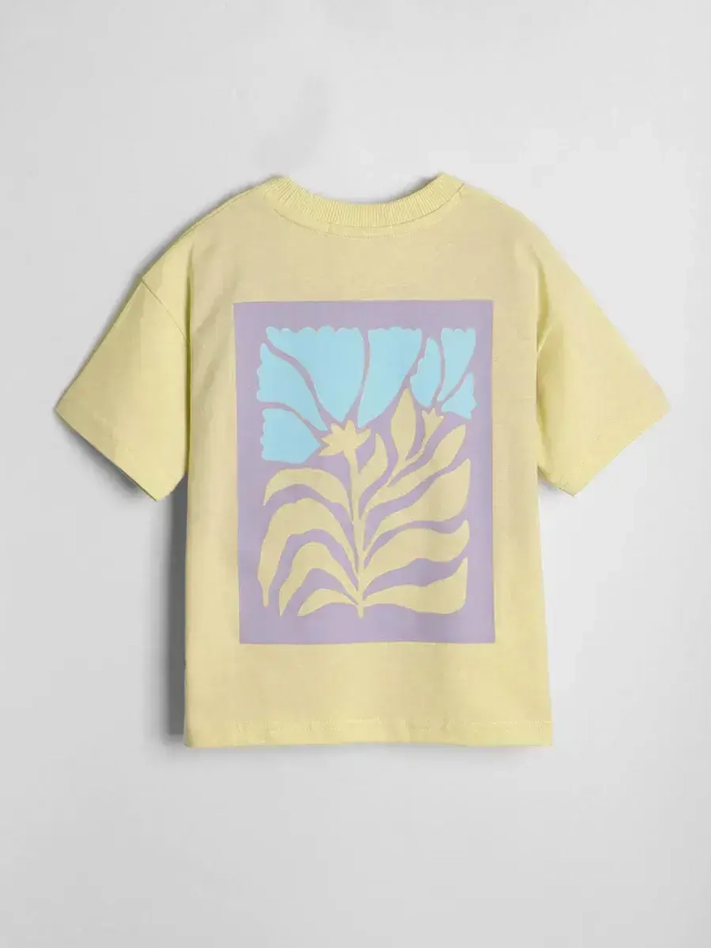 Желтая футболка для девочки трикотажная